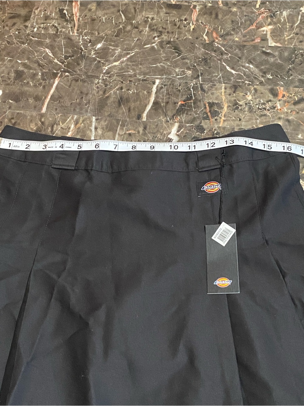 Dickies Black Pleated Skirt with Logo - Picture 8 of 11